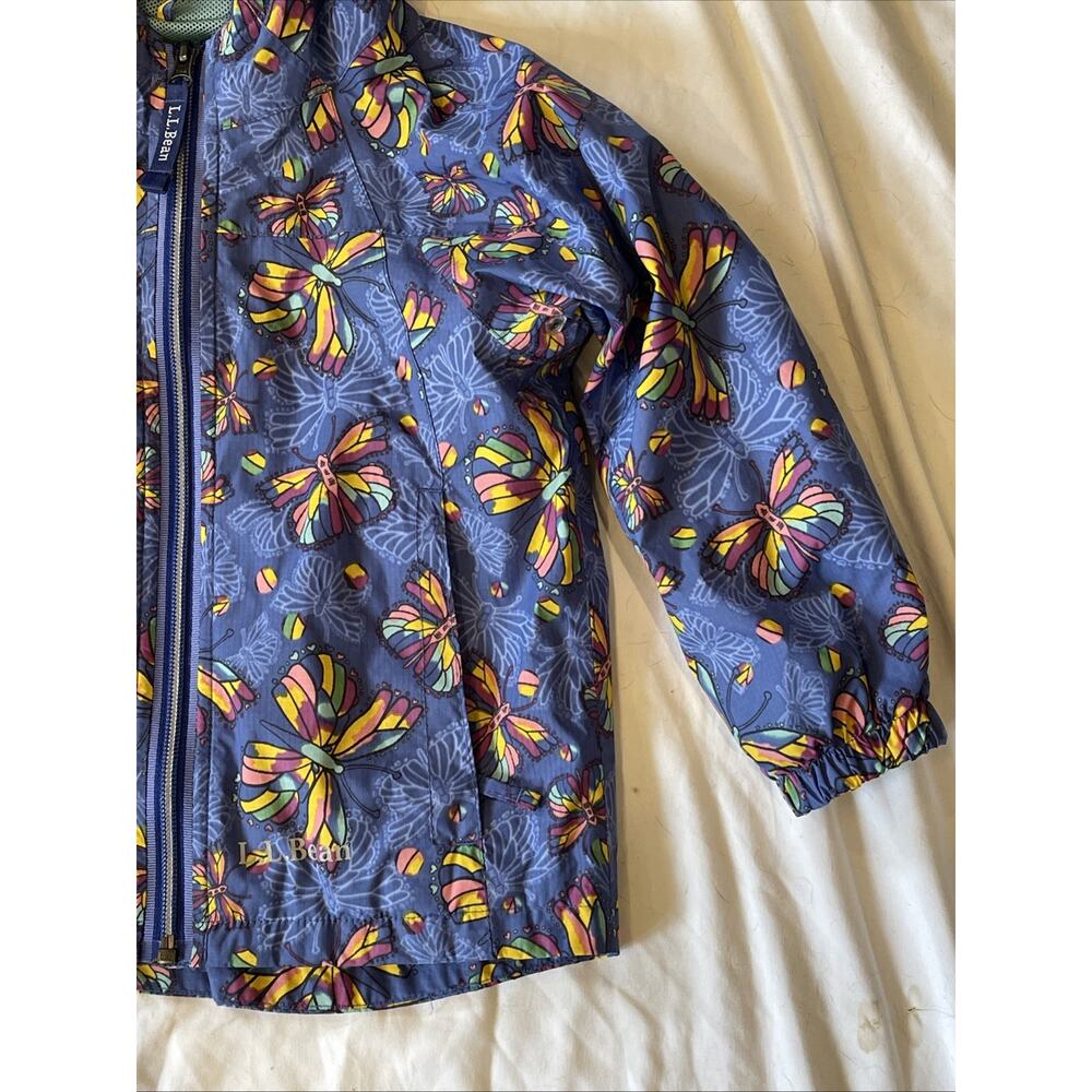 Lands End Butterfly Jacket Hoodie Girls 4T Nylon Lined Youth Kids Windbreaker - Picture 5 of 15